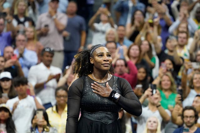 Serena Williams dubbed ‘one of the greatest of all time’ after US Open defeat (John Minchillo/AP)
