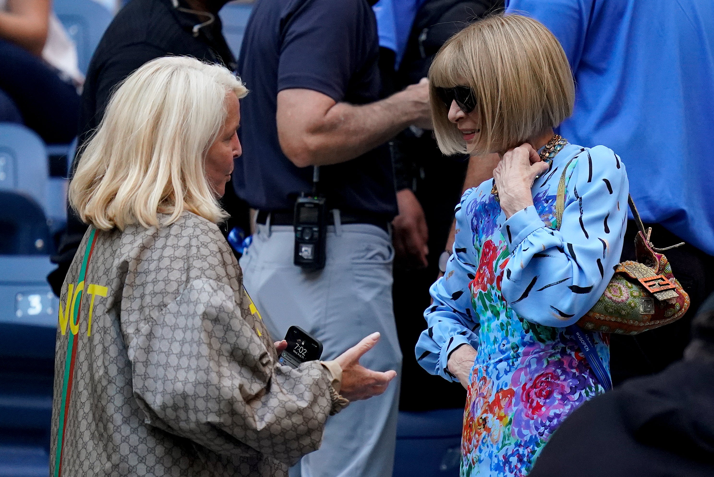 Anna Wintour was among the famous faces pictured at the US Open to watch Williams play (Seth Wenig/AP)