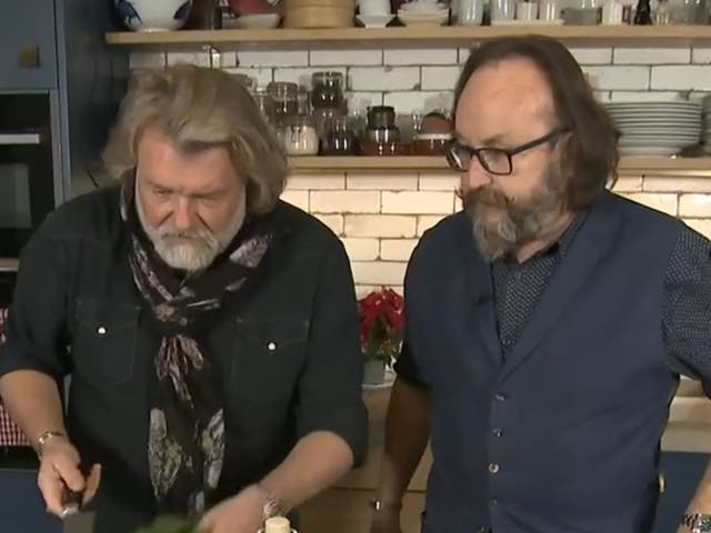 <p>Si King and Dace Myers – also known as the Hairy Bikers – on ‘This Morning’ in 2020</p>