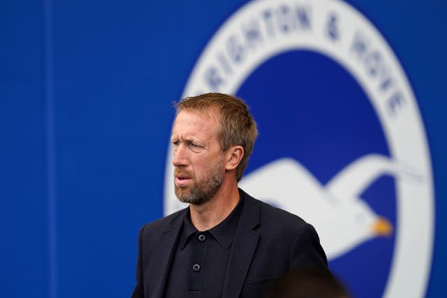Graham Potter is expecting a tough game against Leicester (Gareth Fuller/PA)