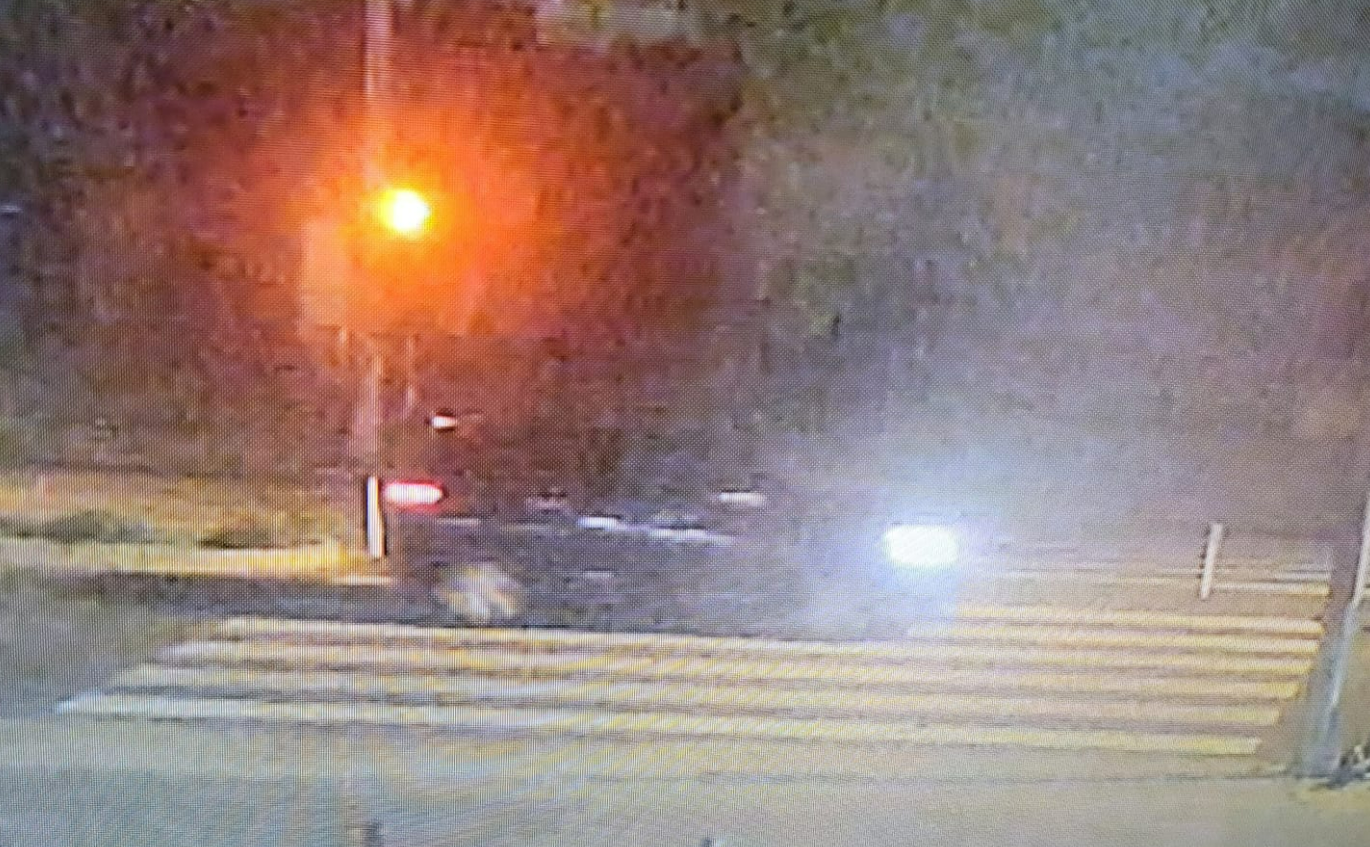 The suspect vehicle captured on surveillance footage