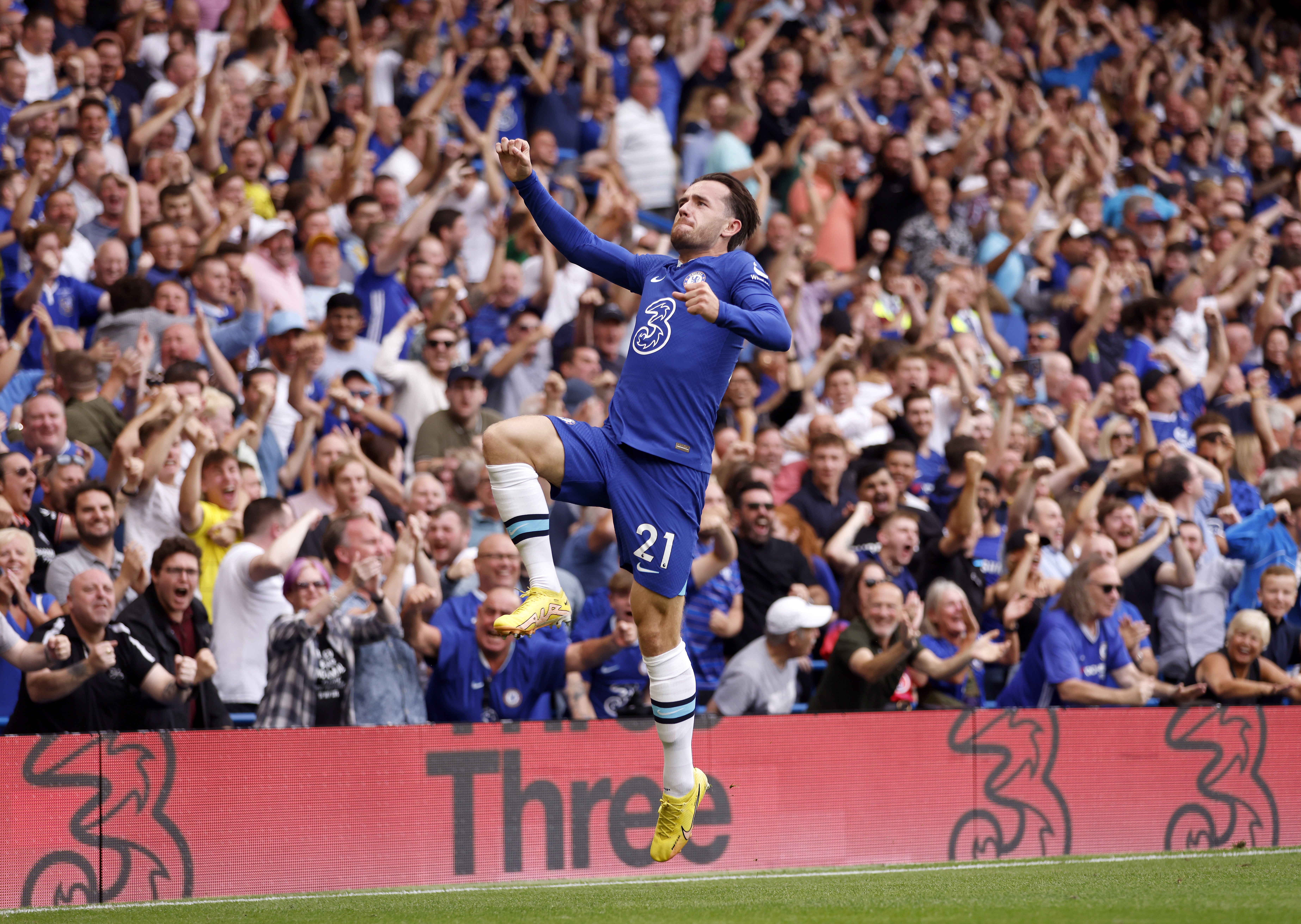 Ben Chilwell celebrates his goal in Chelsea’s win over West Ham