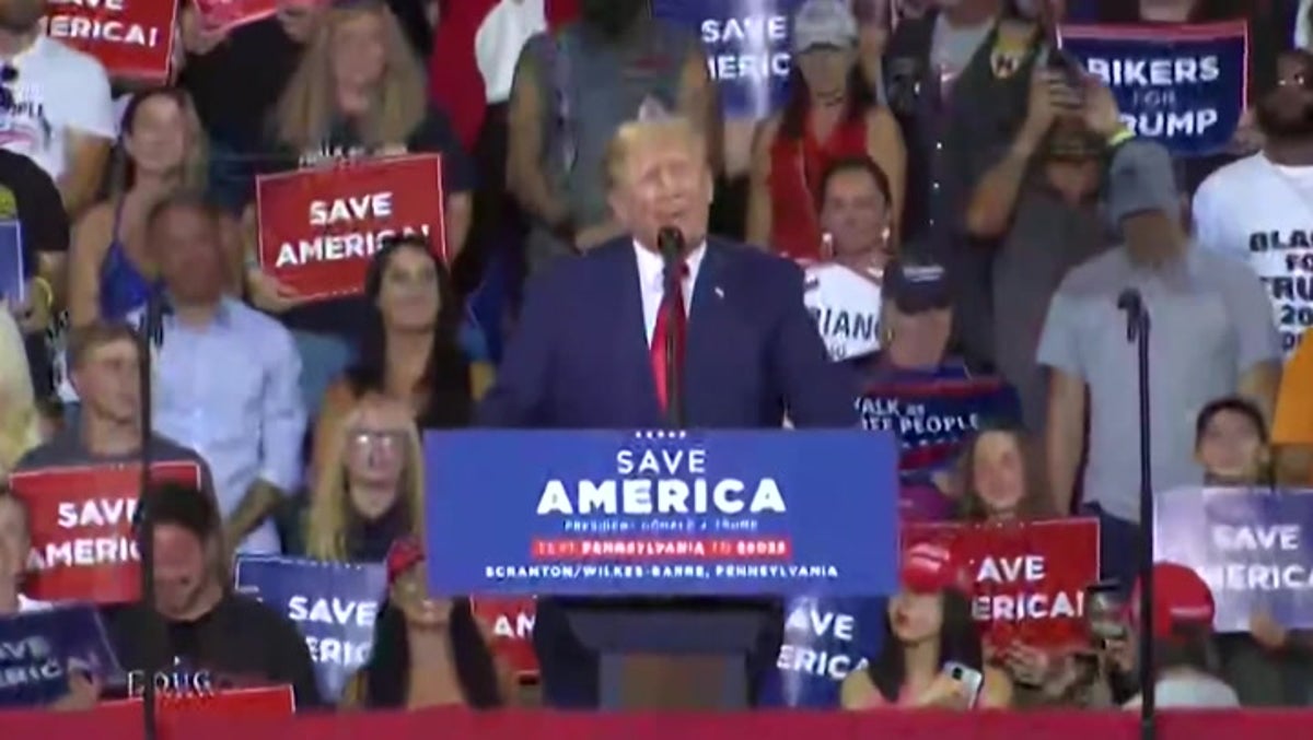 Trump brands Biden ‘enemy of the state’ at Pennsylvania rally