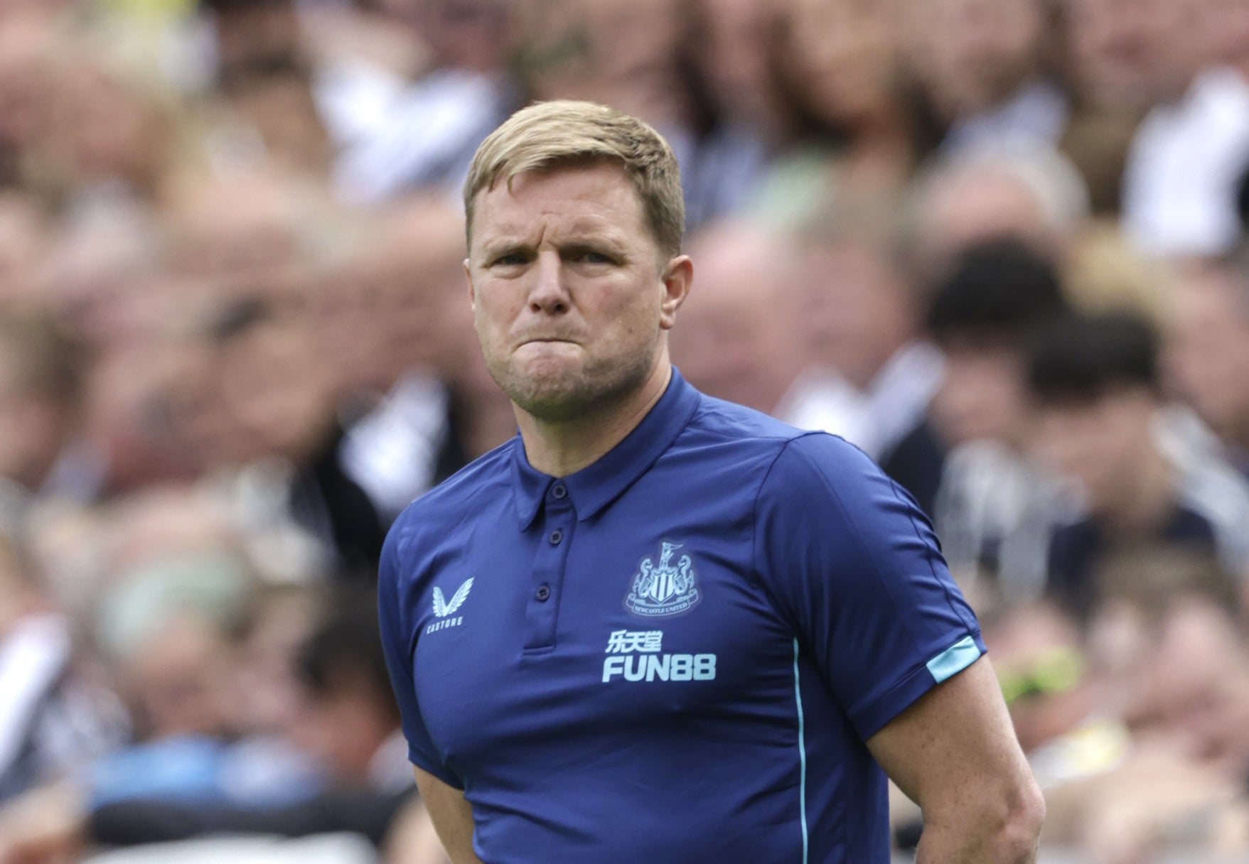 Newcastle head coach Eddie Howe will not allow his players to be weighed down by expectation (Richard Sellers/PA)