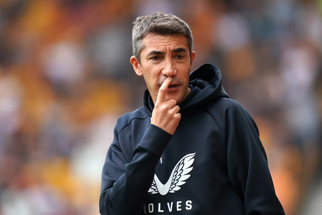 Wolves boss Bruno Lage was forced to hand Sasa Kalajdzic a surprise debut in the win against Southampton (Tim Goode/PA)