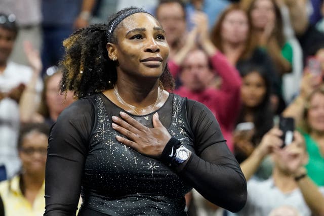 Serena Williams bade a likely farewell to tennis after losing to Ajla Tomljanovic on Friday (John Minchillo/AP)