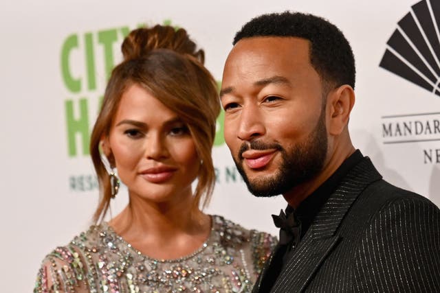 <p>John Legend, 44, and Chrissy Teigen, 37, announced they were expecting their third child together in August 2022 </p>