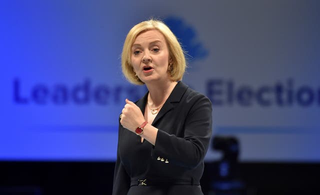 <p>Liz Truss during a Conservative leadership hustings in Birmingham </p>