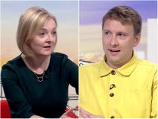 Joe Lycett says Liz Truss had ‘a face like a slapped arse’ after BBC interview