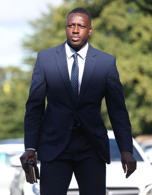 Benjamin Mendy at Chester Crown Court (David Rawcliffe/PA)