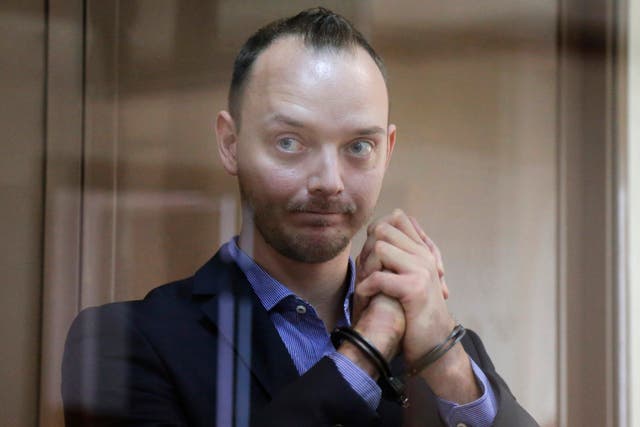 <p>Ivan Safronov appears in court. </p>