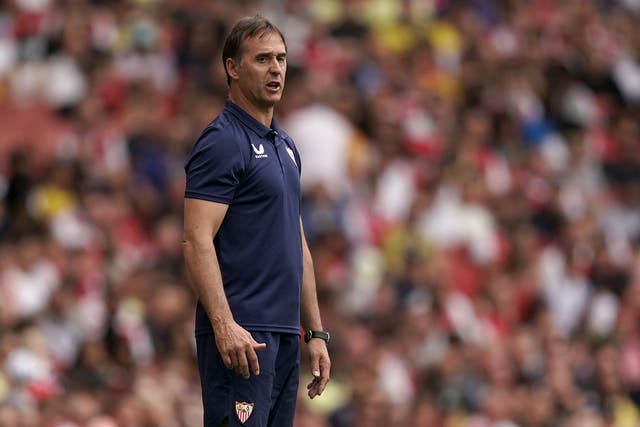 Julen Lopetegui is determined to turn Sevilla’s poor form around (Aaron Chown/PA)