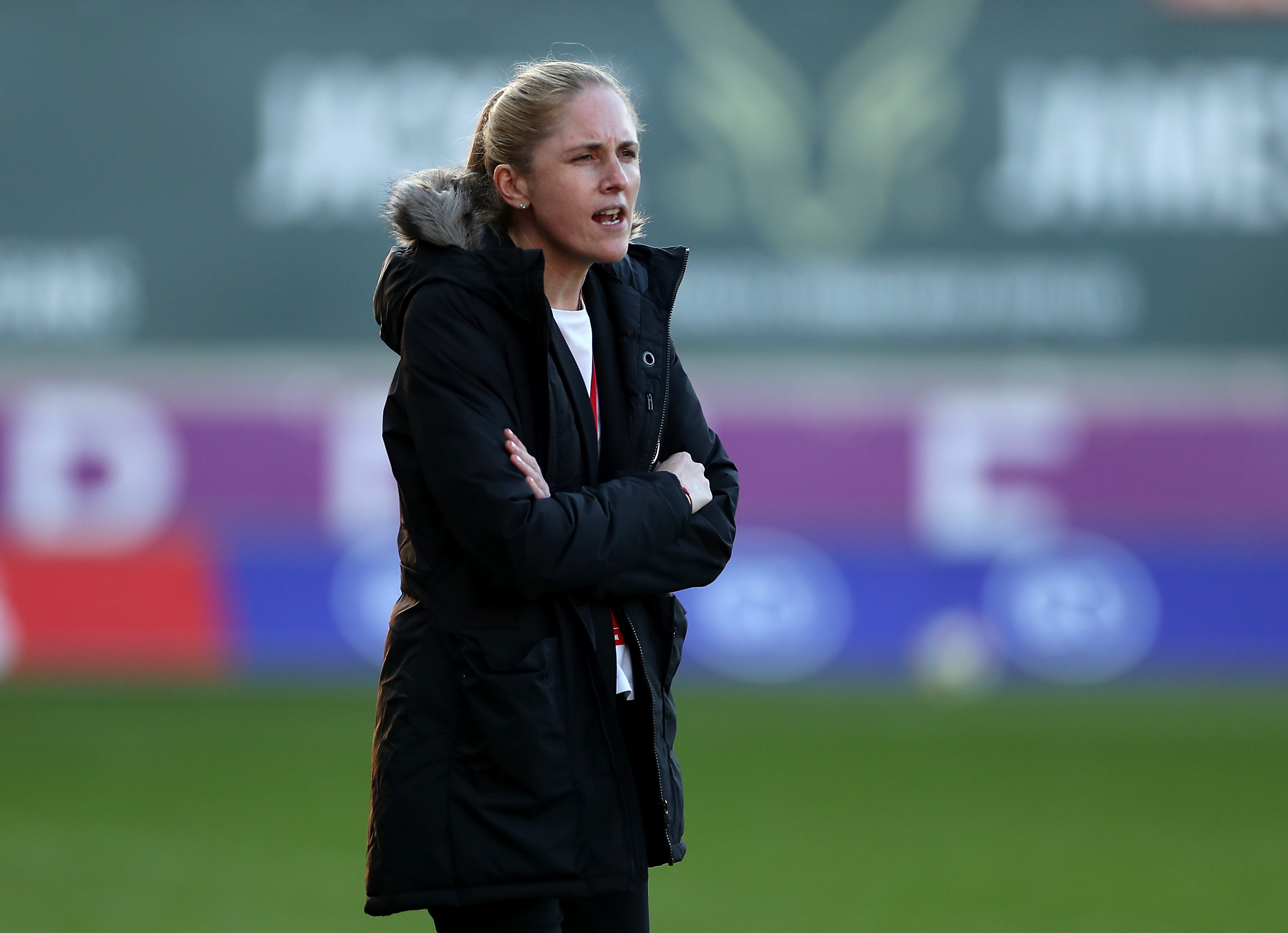 Head coach Gemma Grainger is on the verge of taking Wales to the World Cup play-offs (Bradley Collyer/PA)