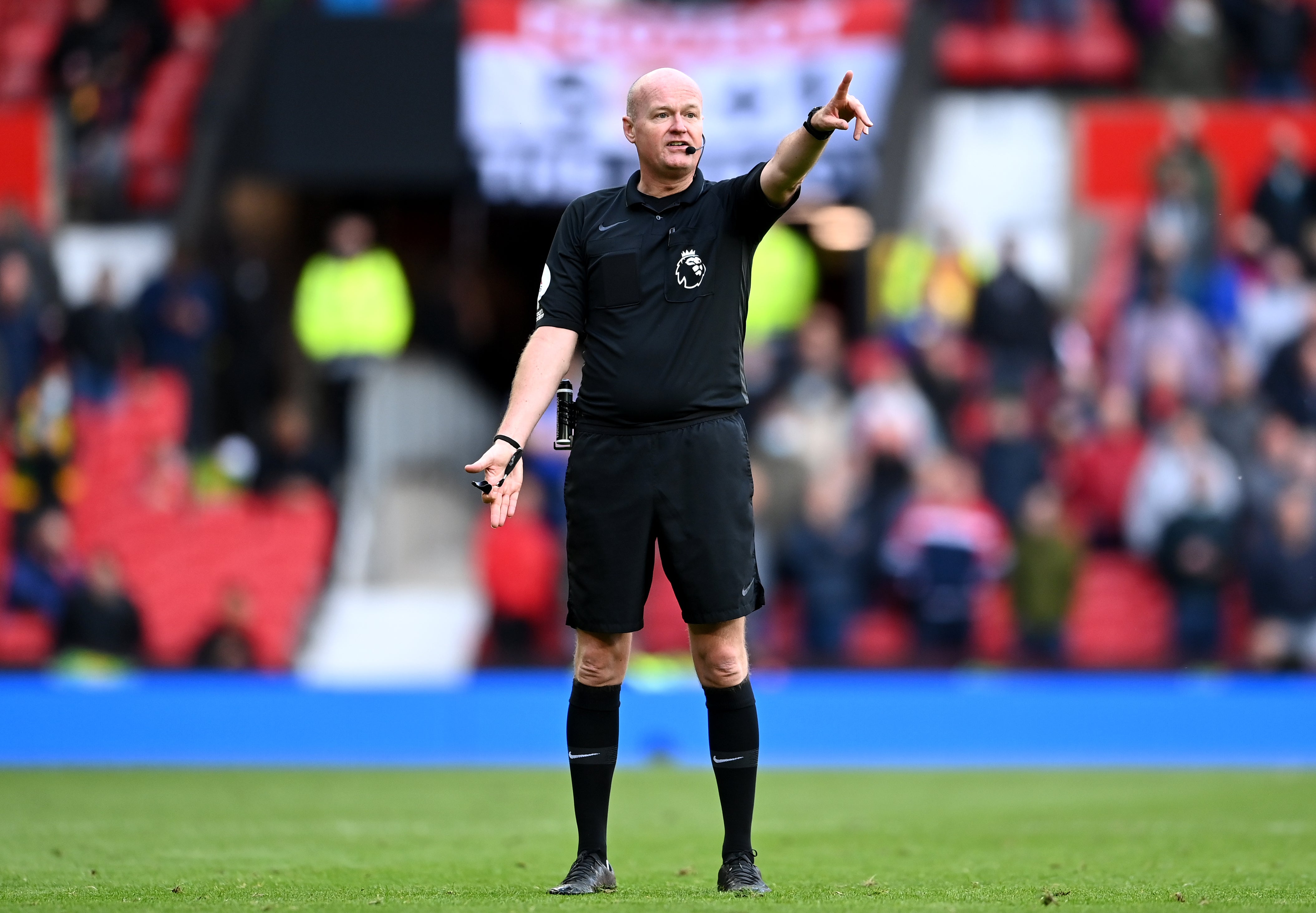 Lee Mason. pictured refereeing the Manchester United v Fulham match in May 2021, will not serve as a VAR at the weekend (Laurence Griffiths/PA)