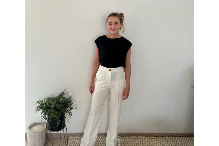 Asos Design mix & match slim straight suit trousers in ivory