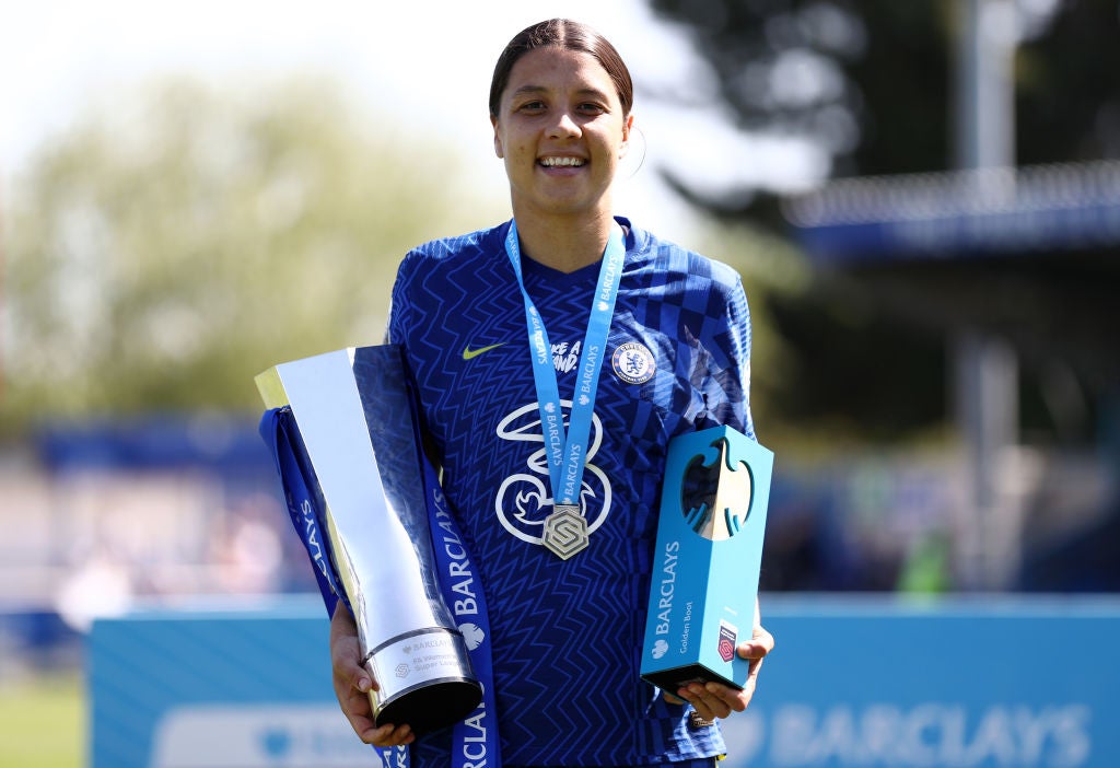 Chelsea’s Sam Kerr has won the WSL golden boot two years in a row