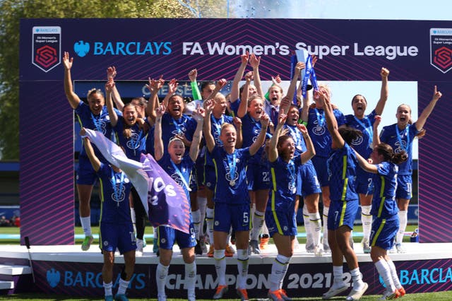 <p>Chelsea sealed their third successive WSL title on the last day of the season, holding off challengers Arsenal </p>