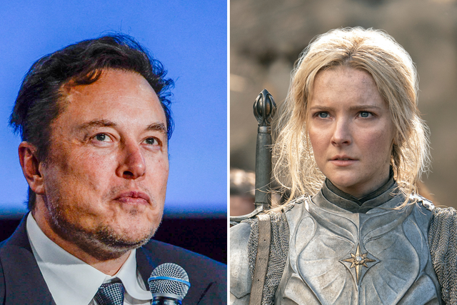 <p>Elon Musk and Morfydd Clark on ‘The Lord of the Rings: The Rings of Power’</p>