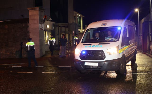 A Gard van leaves the Criminal Courts of Justice in Dublin. Andy Cash, 24, of Rossfield Avenue, Tallaght, appeared before Judge Patricia McNamara for a special sitting of the Criminal Courts of Justice, where he as been charged with three counts of murder following the deaths of Lisa Cash, 18, and her eight-year-old twin siblings Christy and Chelsea Cawley. Picture date: Monday September 5, 2022.