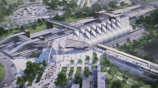The new £370m HS2 Birmingham Interchange station will bring around 1,000 jobs to the West Midlands, the region’s mayor has said (HS2 Ltd/PA)