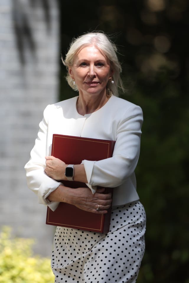 Tory MP Nadine Dorries has announced she is standing down as Culture Secretary following Boris Johnson’s departure from No 10 (James Manning/PA)