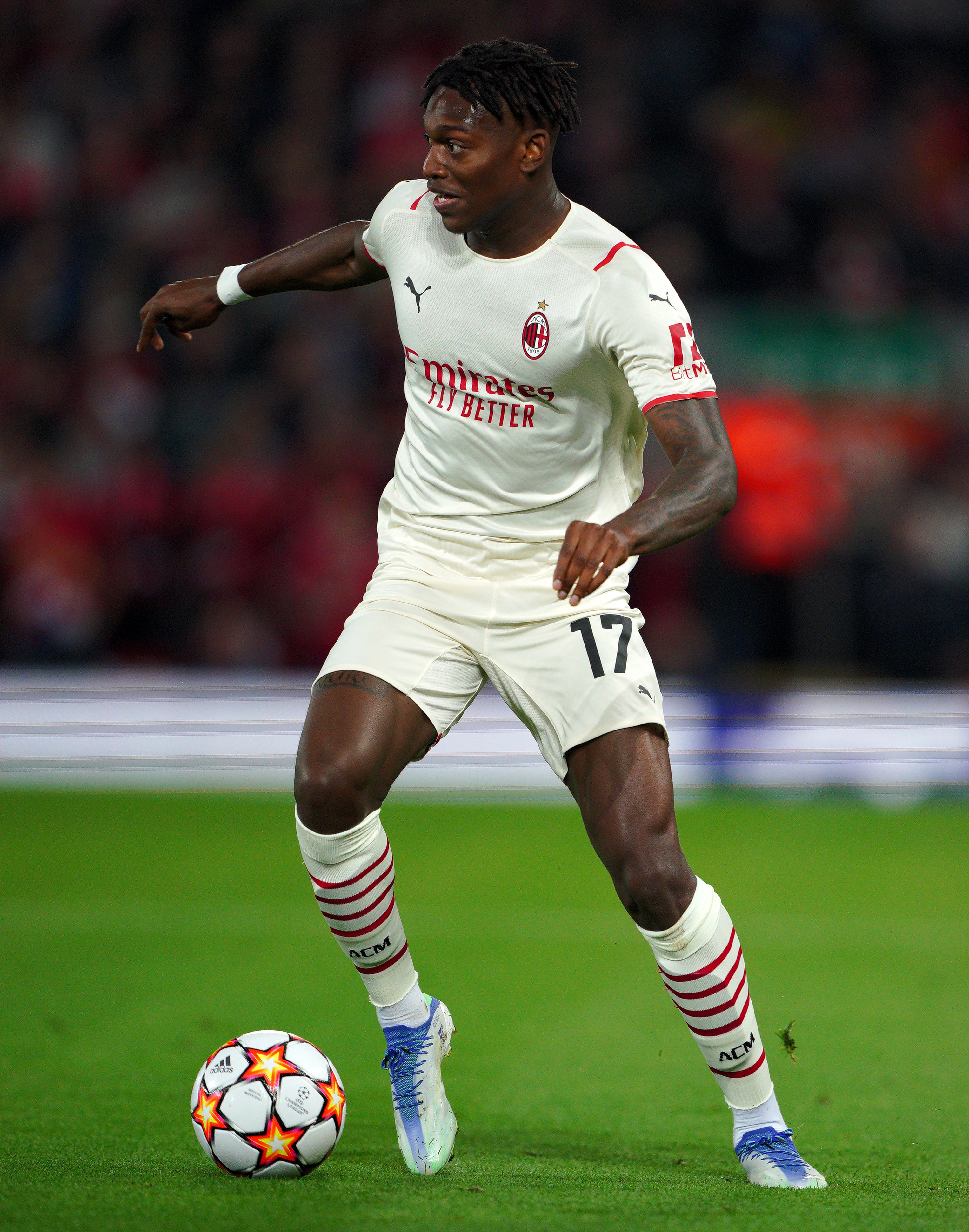 AC Milan forward Rafael Leao has been liked to Liverpool (Peter Byrne/PA)