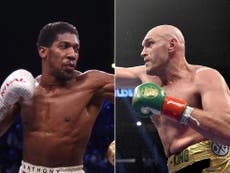 Anthony Joshua tells Tyson Fury he will be ‘ready in December’ for title fight