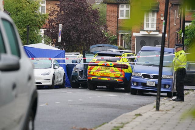 The scene in Streatham Hill where a man was shot by armed officers (Jonathan Brady/PA)