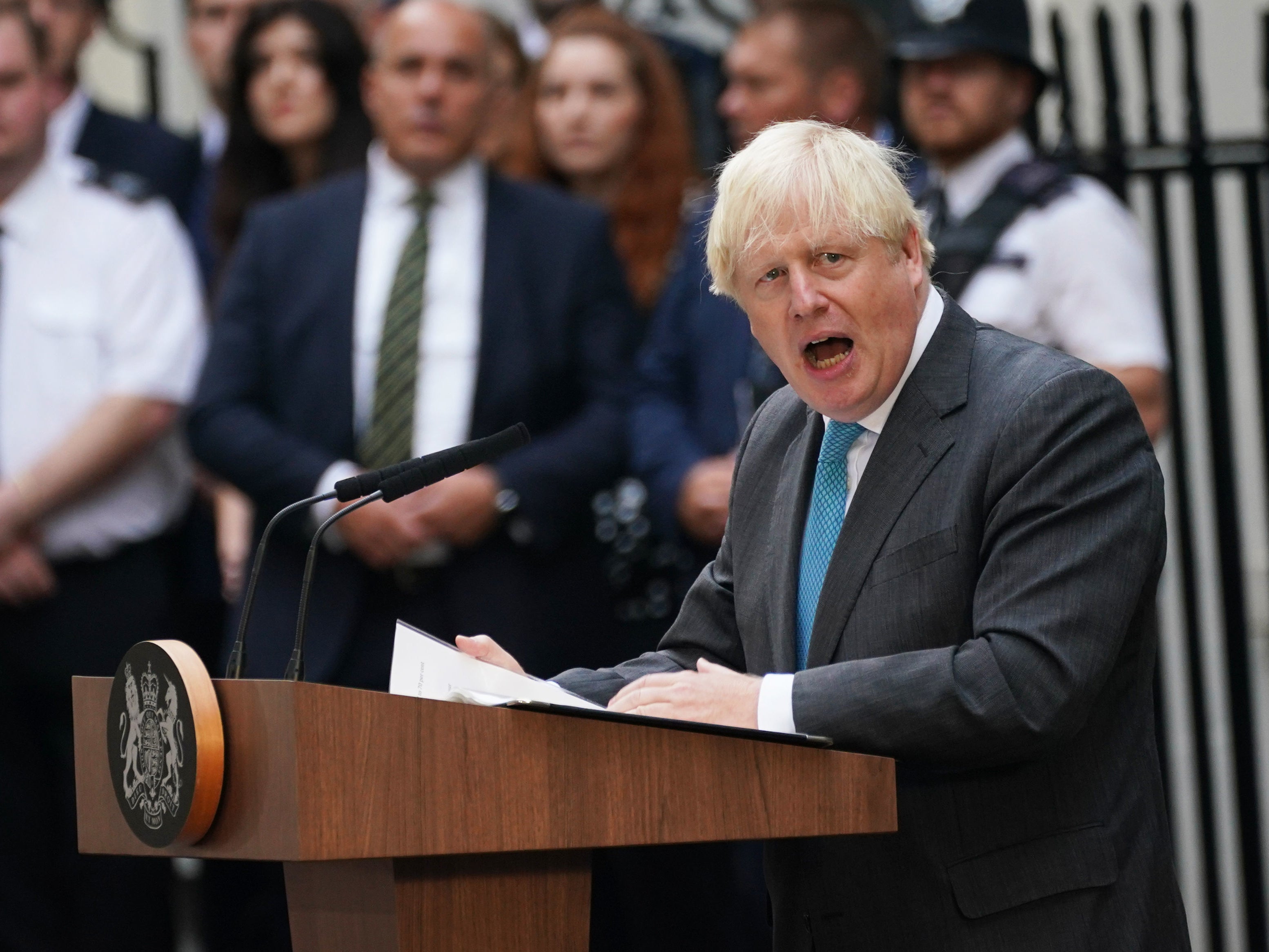 Boris Johnson in Downing Street