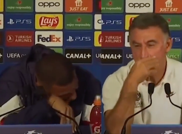<p>PSG player Kylian Mbappe and coach Christophe Galtier</p>