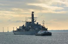 Royal Navy warships shadow Russian vessels close to UK waters