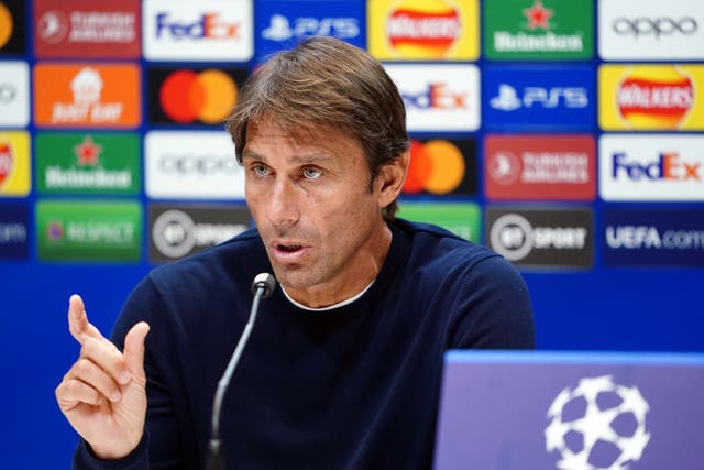 Tottenham manager Antonio Conte is eager to improve his record in the Champions League (Zac Goodwin/PA)