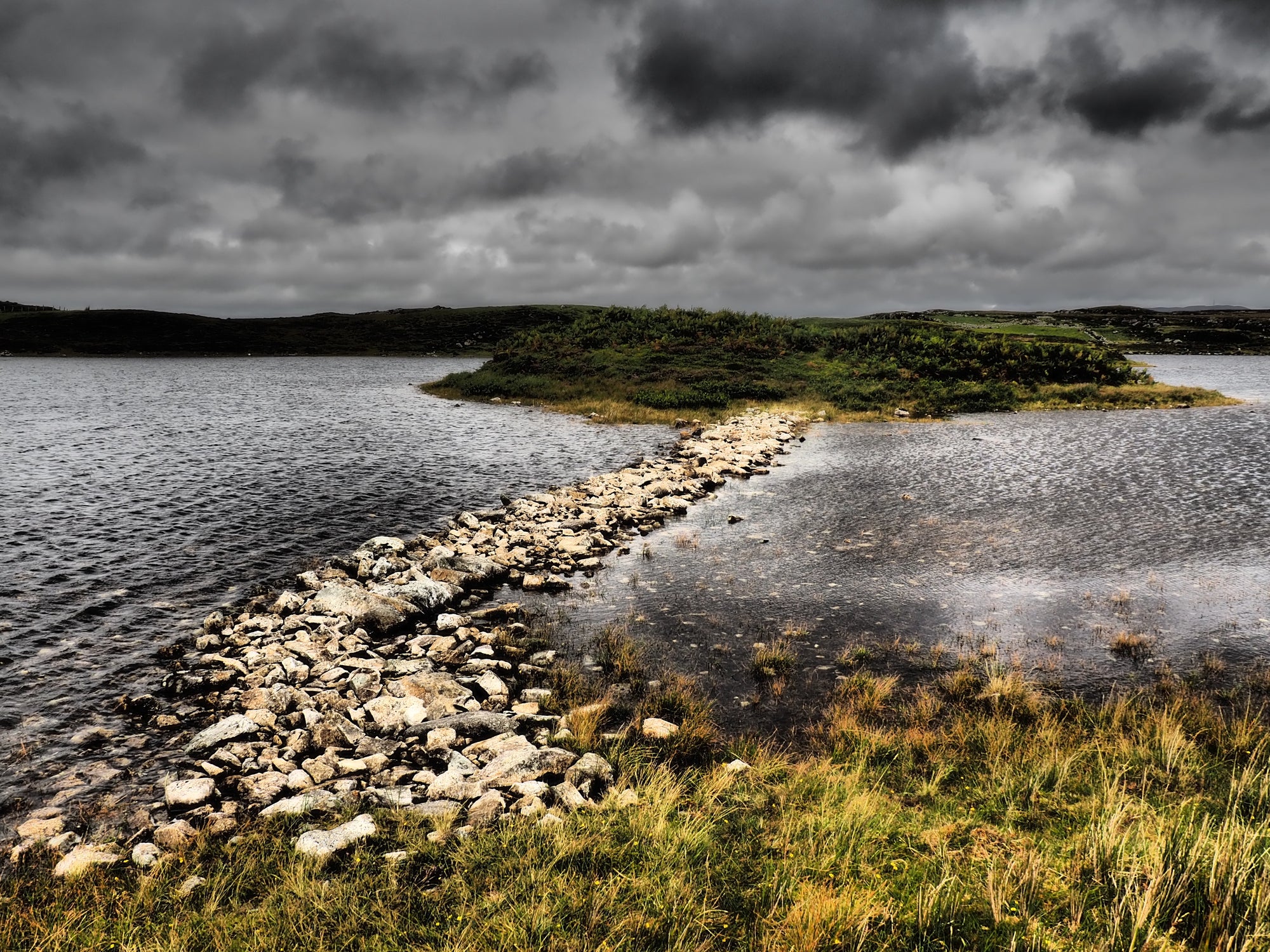 Crannog in Lough Fadda, Galway