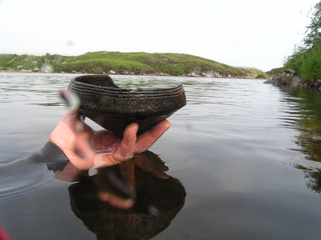 One of the first pots to be discovered, an Unstan Bowl from Loch Arnish (Chris Murray/PA)