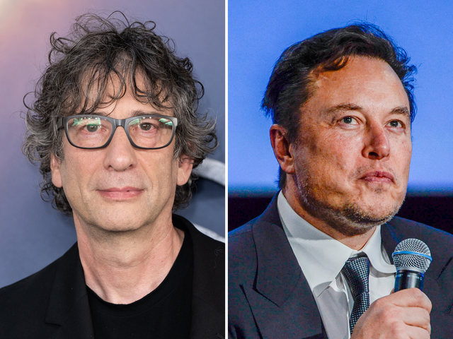 <p>Neil Gaiman and Elon Musk</p>