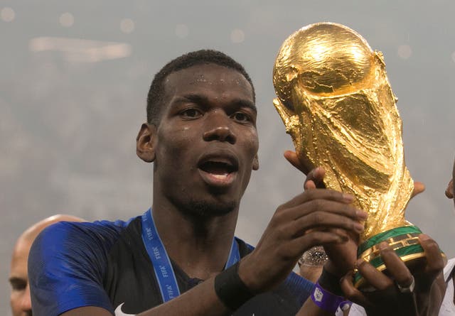 Paul Pogba has reported his knee surgery was successful as he faces a battle to be fit for the World Cup (Owen Humphreys/PA)