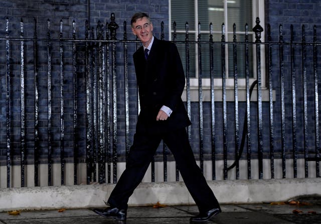 <p>Jacob Rees-Mogg on Downing Street on Tuesday  </p>