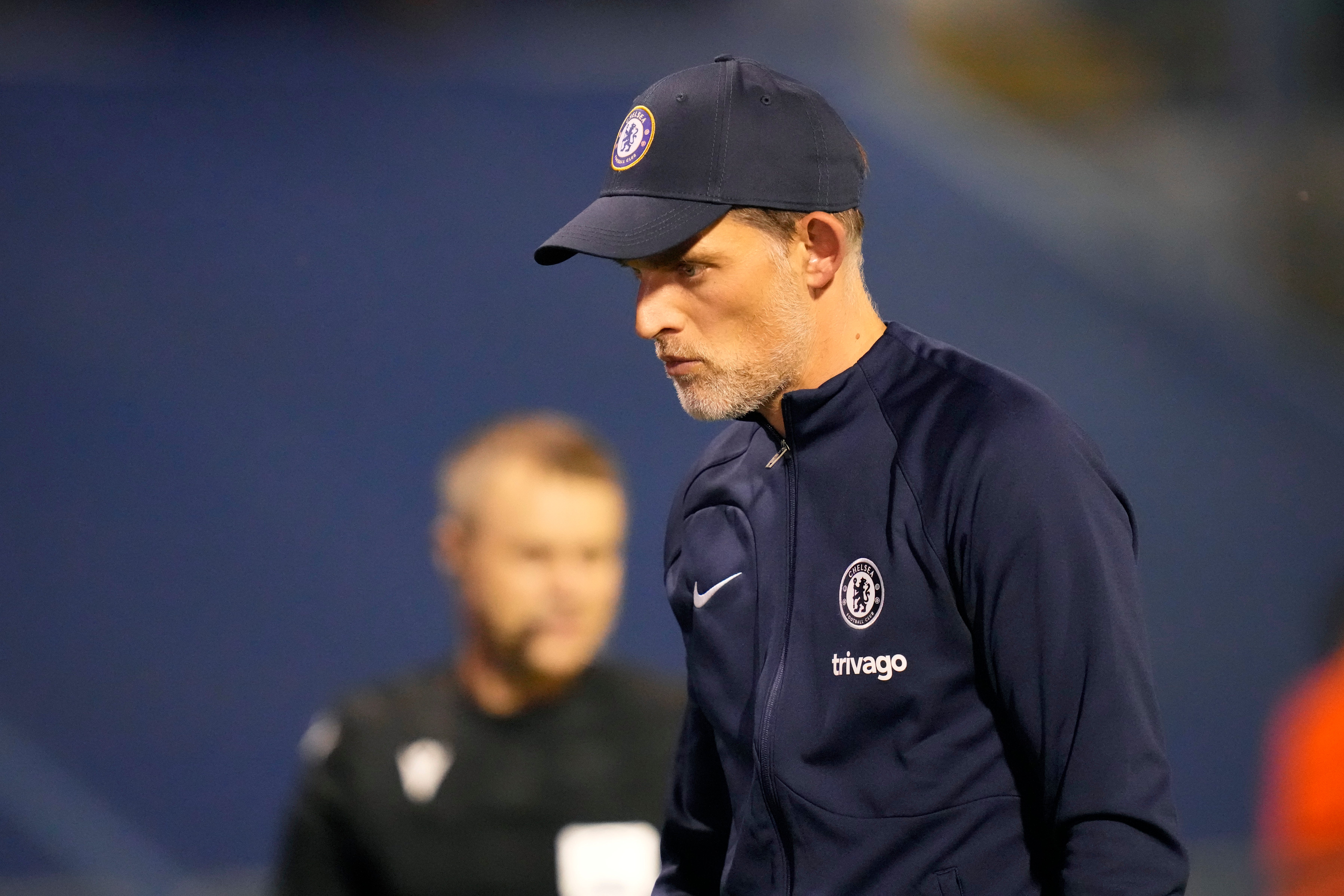 Thomas Tuchel reacts to defeat in Zagreb (Darko Bandic/AP)