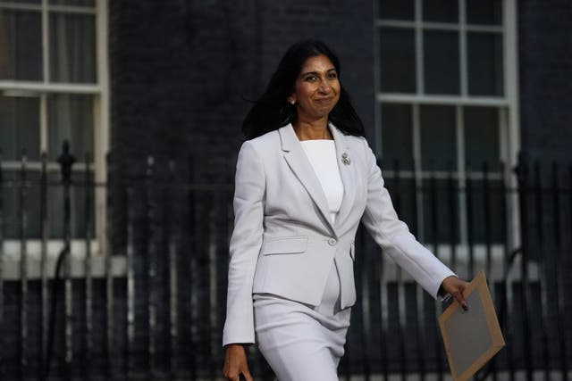 Suella Braverman leaves Downing Street after being appointed home secretary (Kirsty O’Connor/PA)