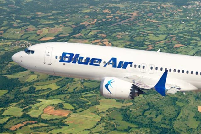 <p>Ground stop: Blue Air Boeing 737 Max</p>