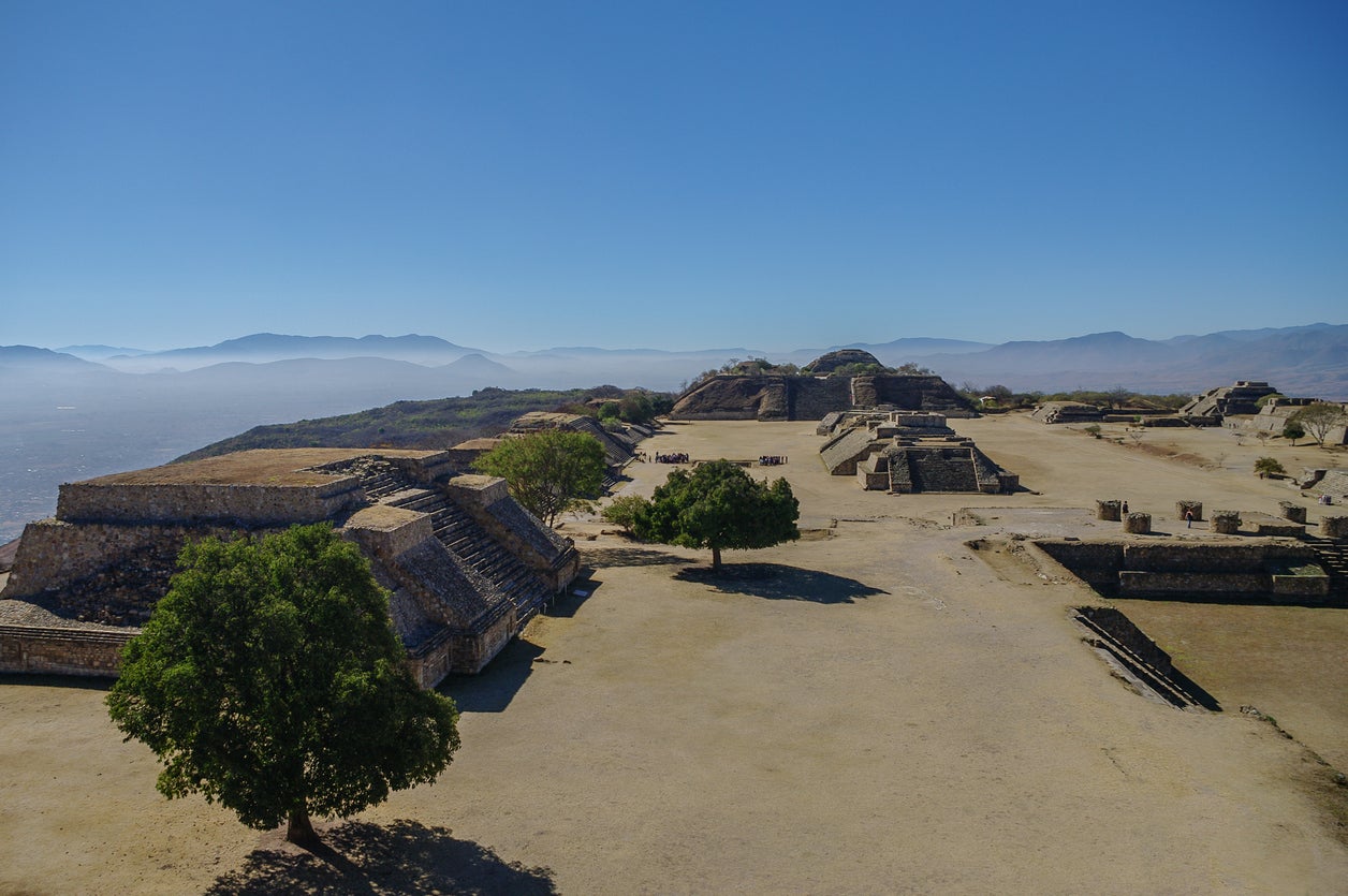 Monte Alban, the ruins of the Zapotec civilisation in Oaxaca