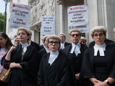 Stop barristers’ strike or defendants must be released from prison, High Court rules