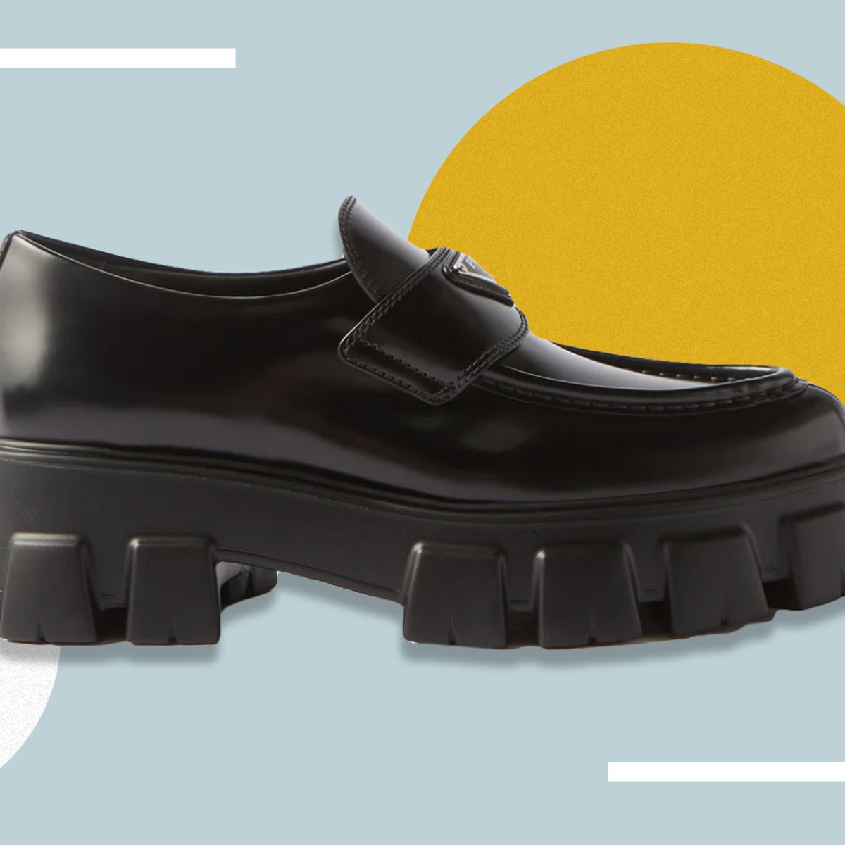 Prada monolith lace up shoes dupe Clearance