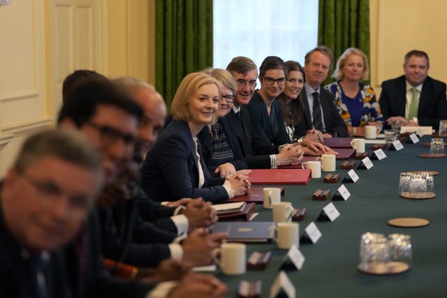 Prime Minister Liz Truss holds her first Cabinet meeting (Frank Augstein/PA)