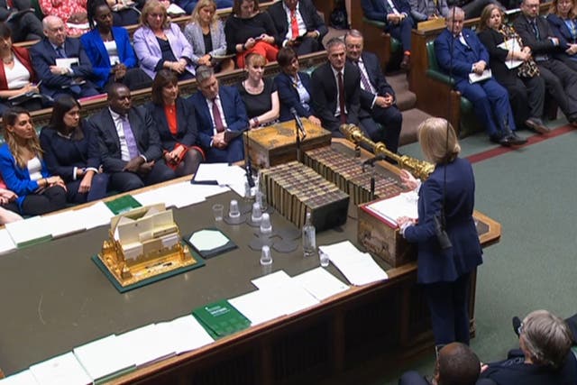 Prime Minister Liz Truss faced her first session in the Commons since becoming leader (House of Commons/PA)