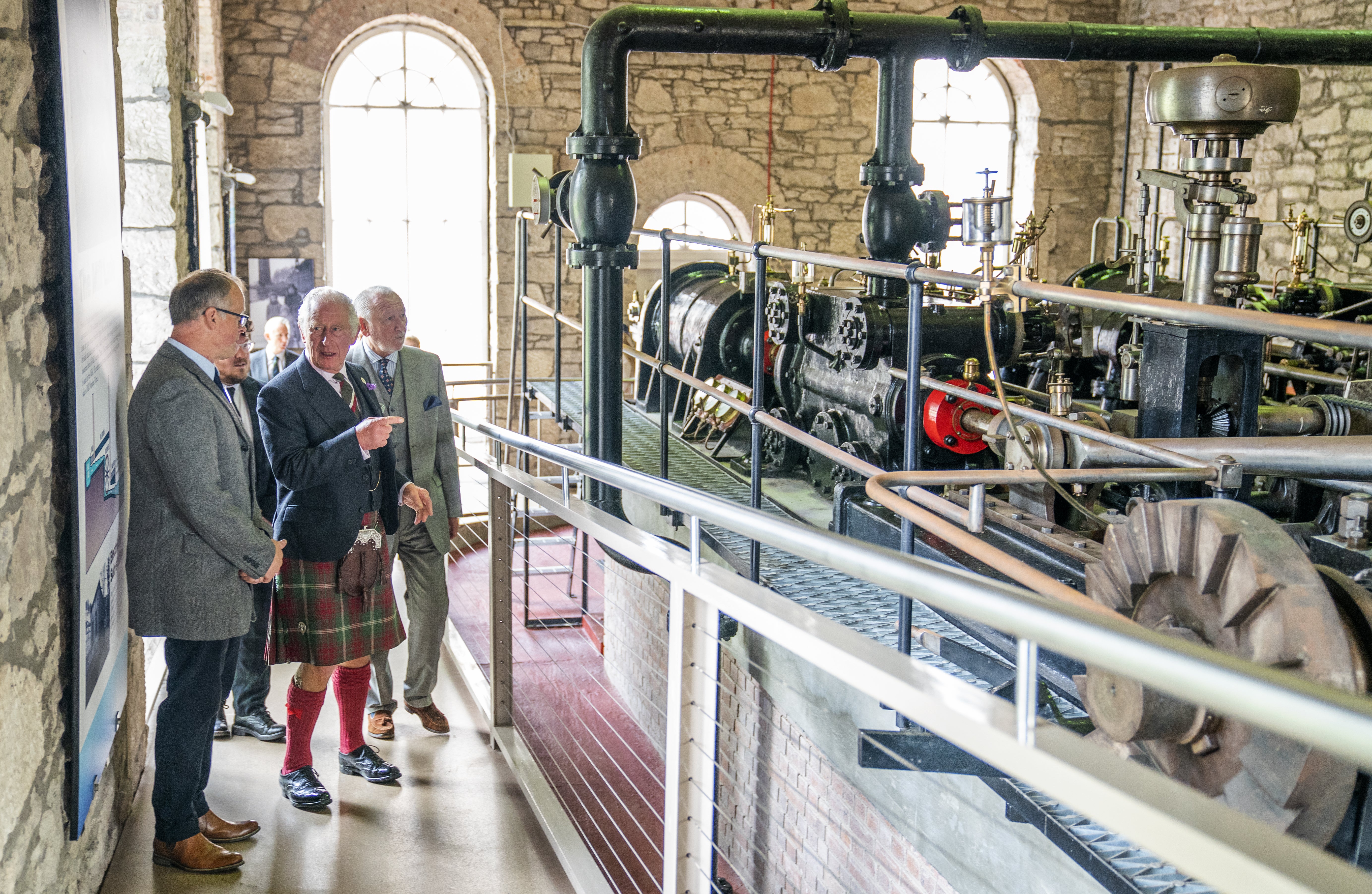 The Prince of Wales visited the historic New Lanark mill village (Jane Barlow/PA)