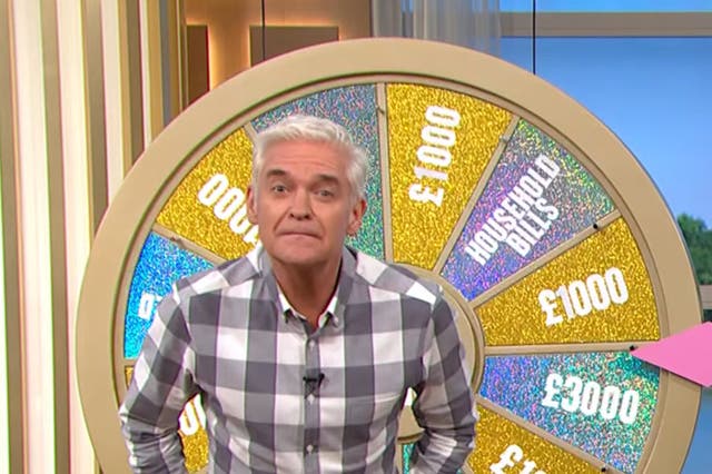 <p>Phillip Schofield on the controversial ‘Spin to Win’ segment of ‘This Morning'</p>