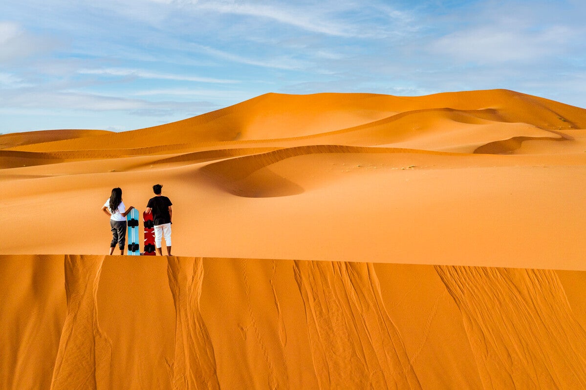Whether you ski, board or sled, the dunes of the Saudi desert promise thrills and spills