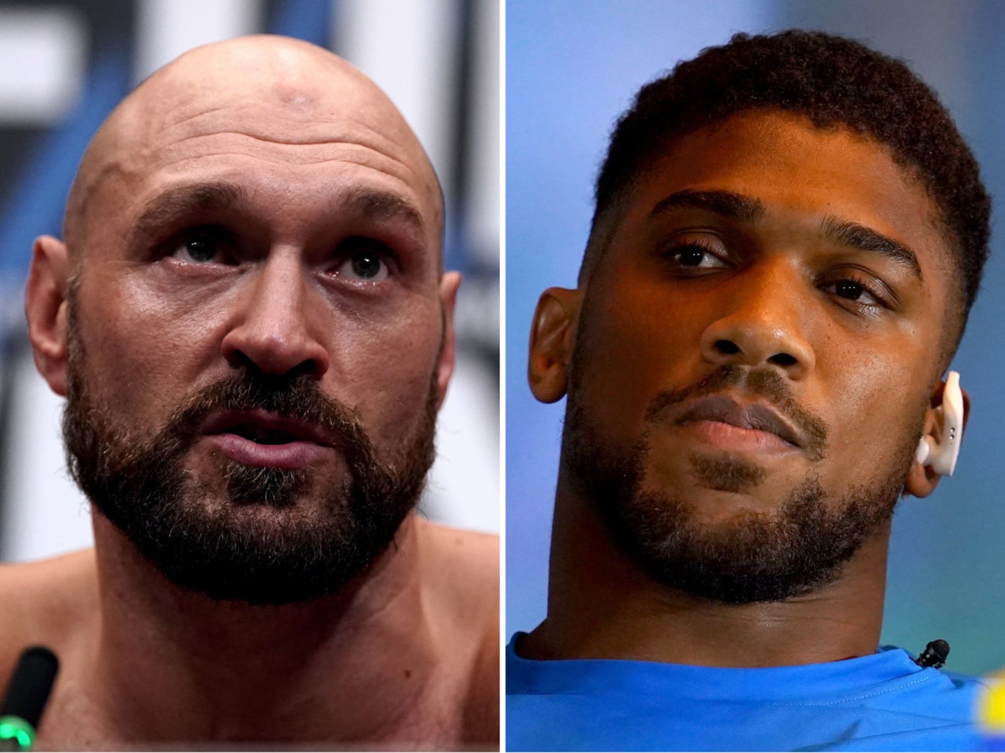 Tyson Fury (left) and Anthony Joshua could square off before the end of 2022