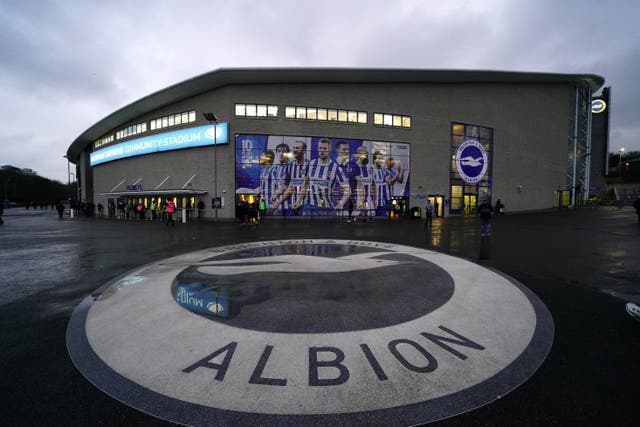 A general view outside the stadium before the Premier League match at the AMEX Stadium, Brighton. Picture date: Wednesday March 16, 2022.